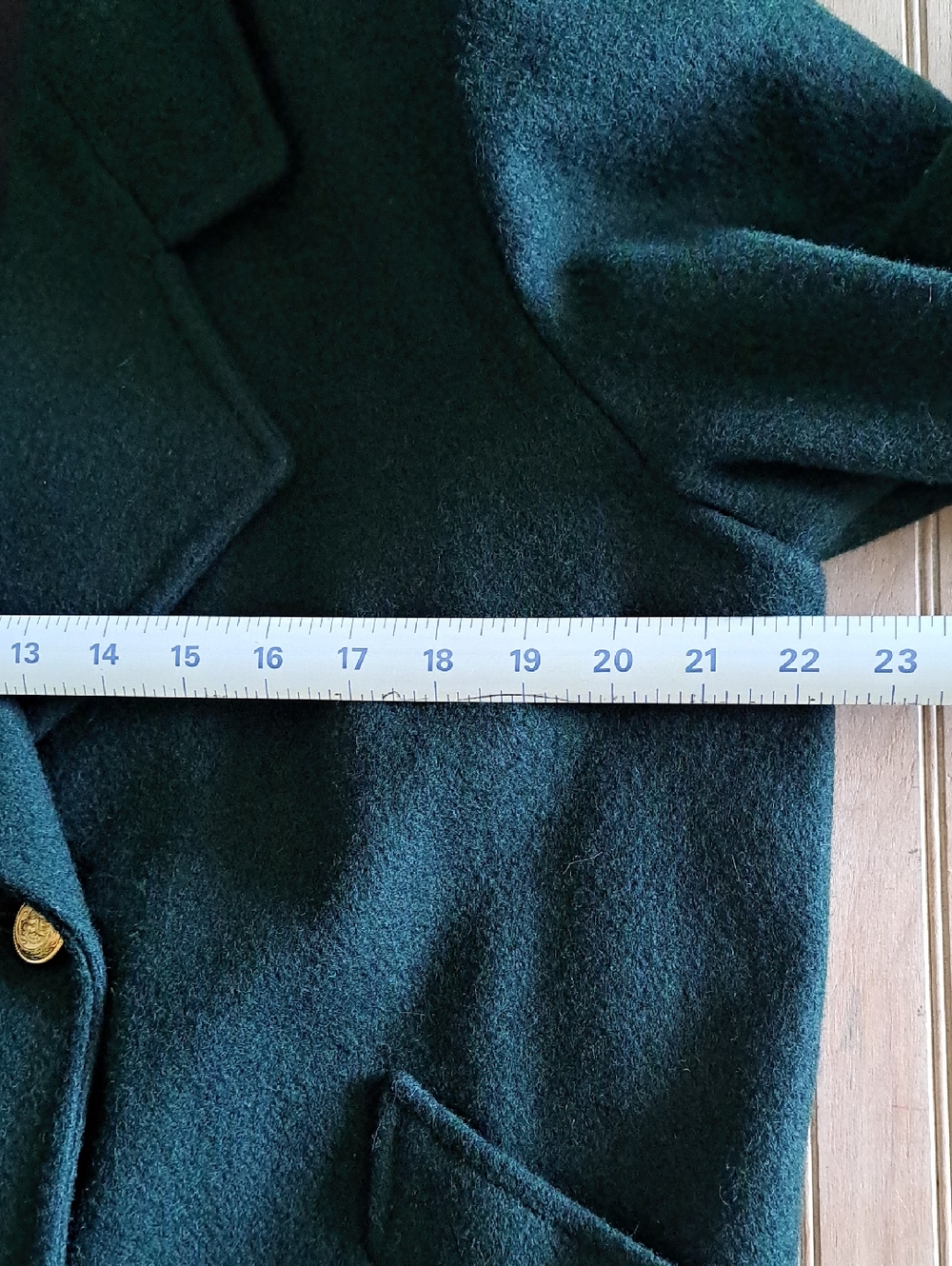 Vintage Wool Spencer Douglas Hunter Green Double Breasted Blazer Jacket Coat - Picture 7 of 11